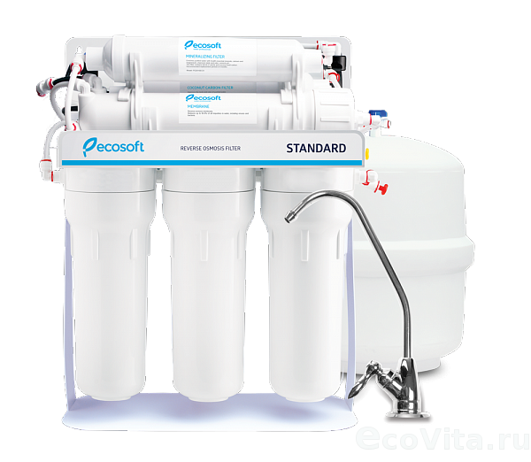 Ecosoft MO650M1PSECOST (фильтр обратного осмоса Ecosoft Standard 6-50P с помпой на станине)